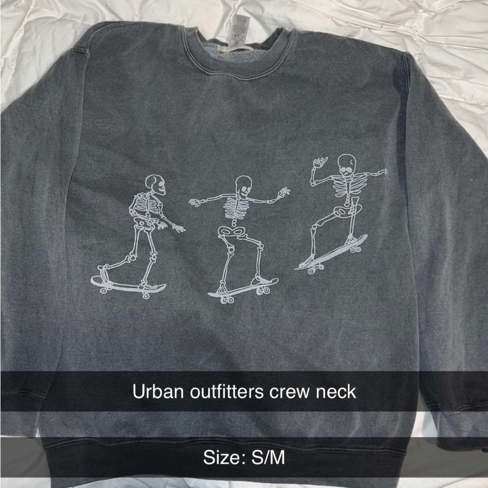 Skateboarding skeletons UO crewneck